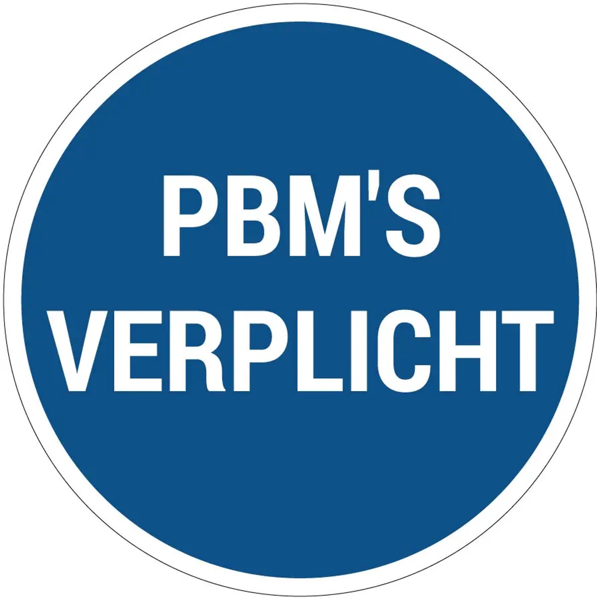 PBM's verplicht gebodssticker | 20 cm
