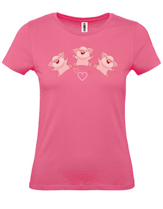 T-shirt femme Biggetjes | Carnaval - K3 - Pride - Valentijn| Vêtements de déguisement Adultes | rose (Femme) | taille M