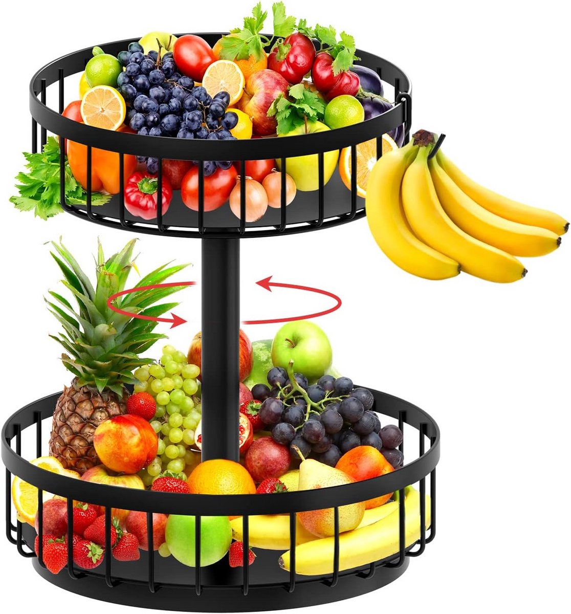 Fruitschaal Etagere - Fruitmand .. Laags - Draadmand