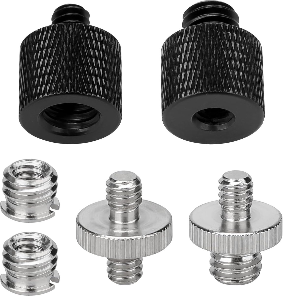 Universele Schroefdraad Adapter Set voor Statief, Camera en Microfoon (1/4 naar 3/8 inch)