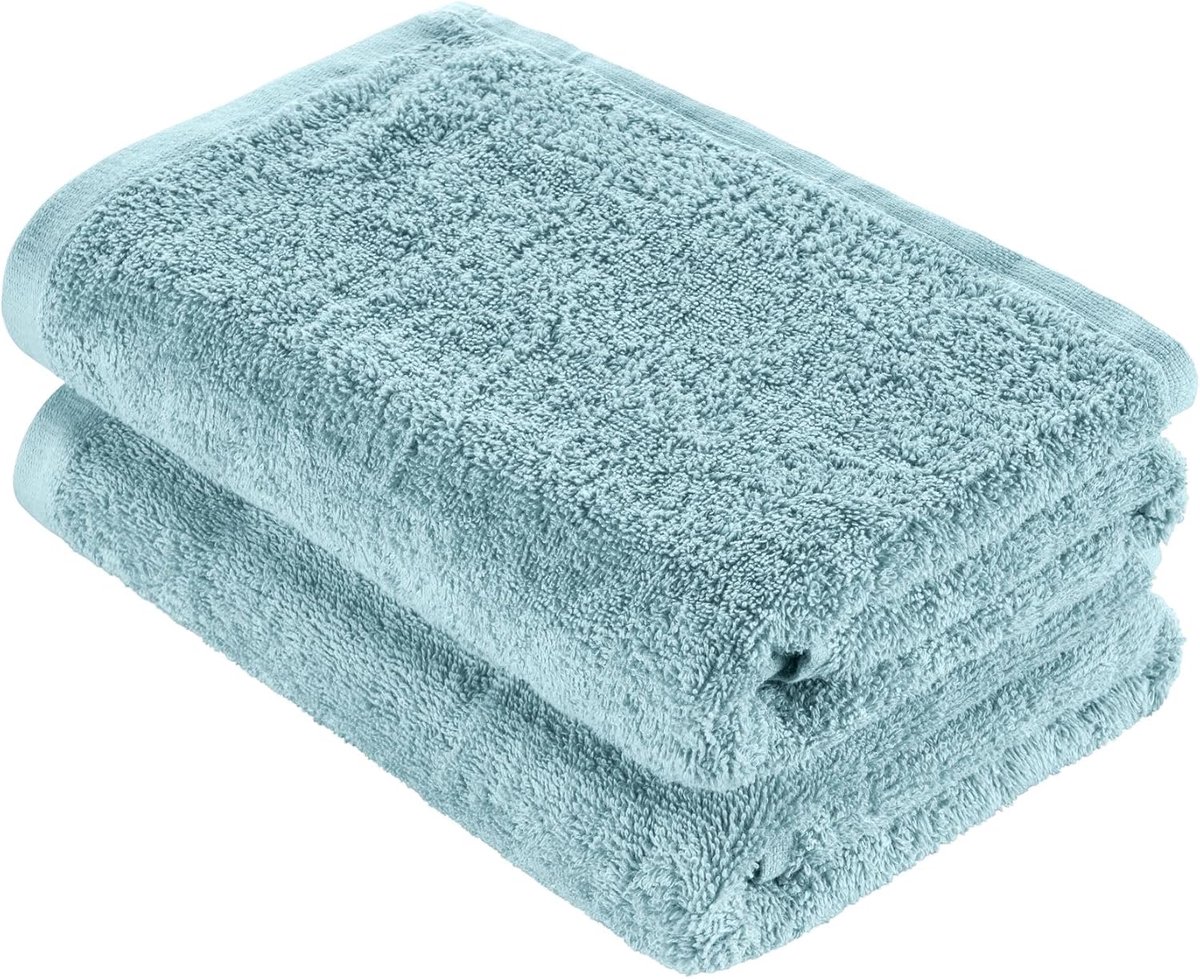 Zachte 100% Katoen Handdoeken Set van 2 (50x100 cm) Turquoise Oeko-Tex Gecertificeerd