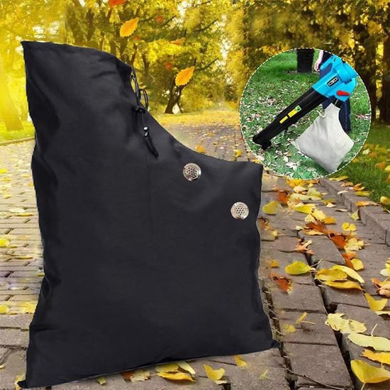 Bladblazer Opbergtas - 2 Stuks - Opvangzak - Universele - Oxford-stof - Bladblazer Vacuümzak - Met Rits en Trekkoord - Waterdichte - Tuingereedschap - Geschikt voor bladblazers en bladversnipperaars - 44*60 cm - Zwart van Merkloos	 — afbeelding 4