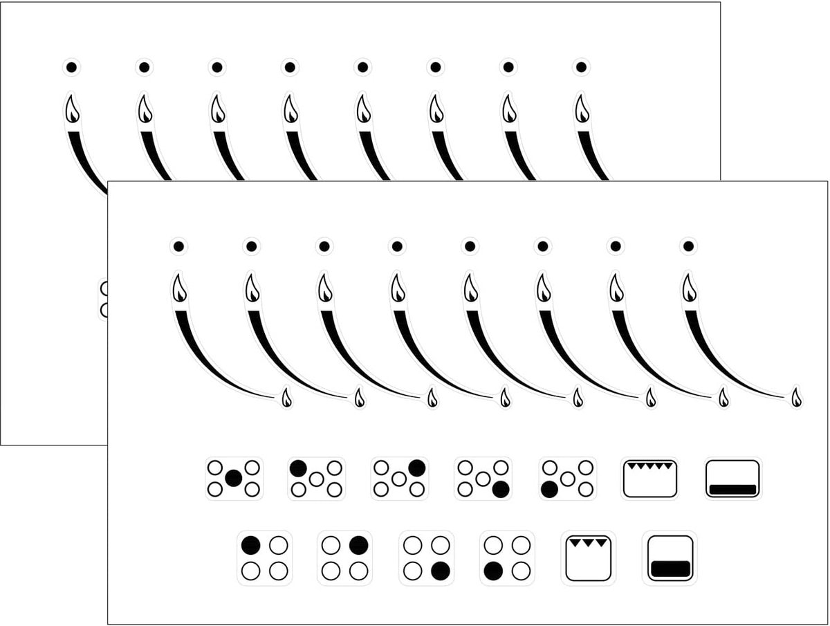 2-Pack Knoppen Stickers Voor Gasfornuis en Oven Indicatoren Vlam Markeringen Vervanging