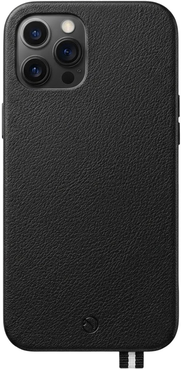 Artefakt Paris, Hoesje Geschikt voor Apple iPhone 12/12 Pro van Elysée-leer, Zwart