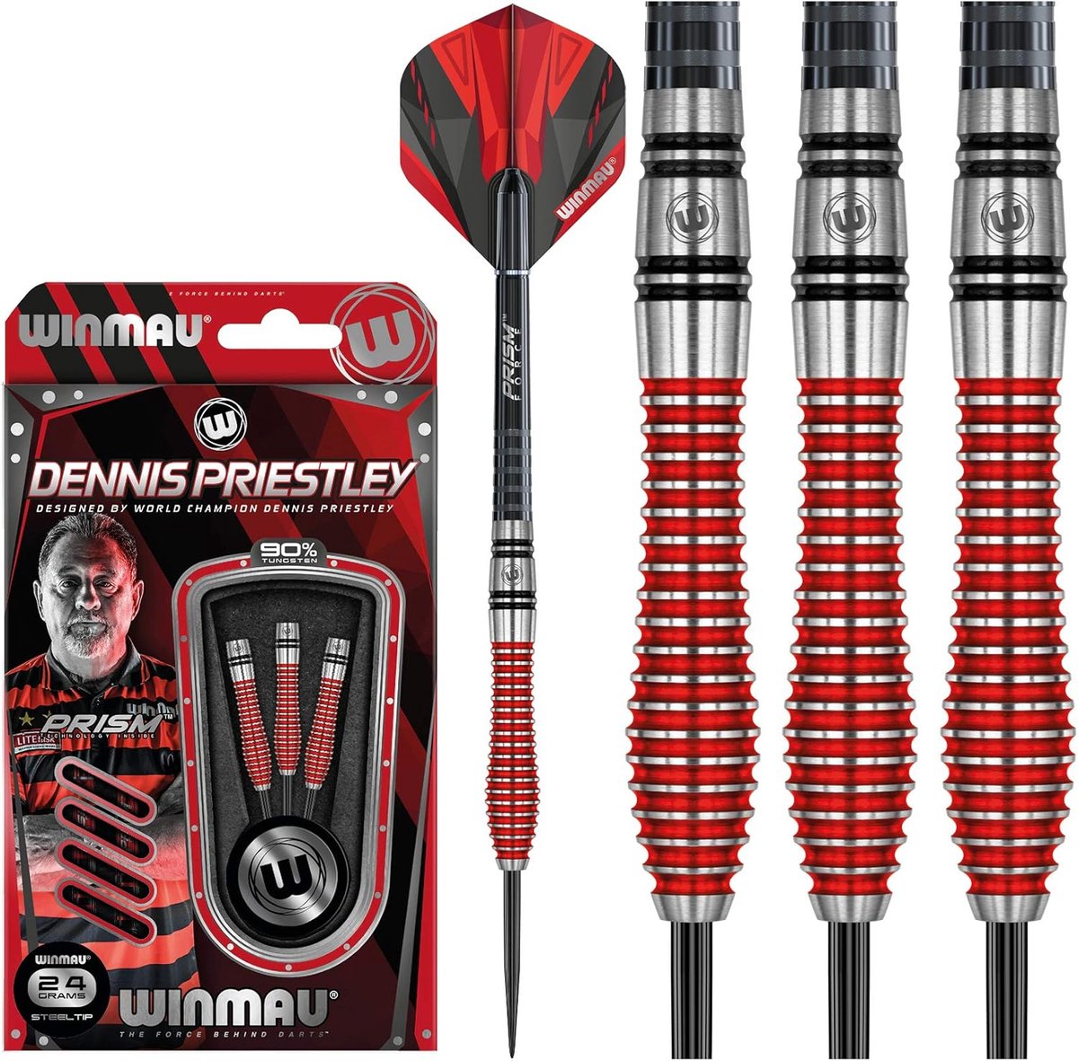 Tungsten Steeltip Darts Set 24g met Flights en Shafts voor Professionele Spelers