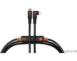 Tether Tools TetherPro Optima 10G USB-C to USB-C 4.6m Straight To Right Black
