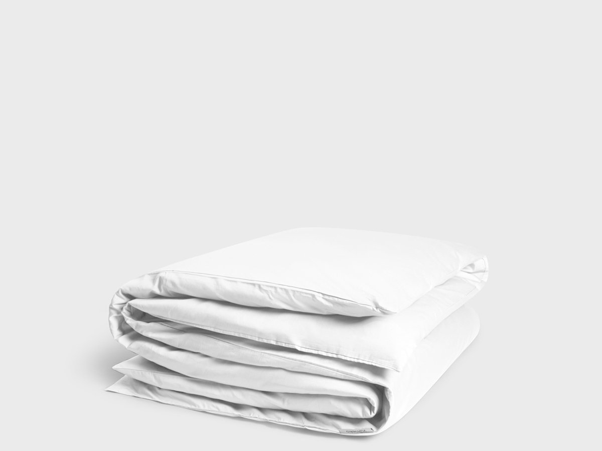 Yumeko dekbedovertrek katoensatijn wit 140x200 (zonder slopen) - Bio, eco & fairtrade