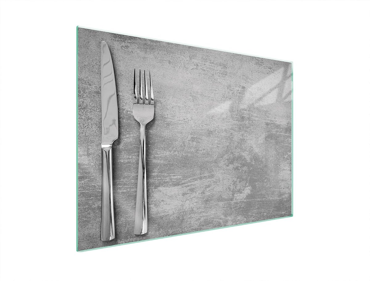 Universele Glazen Afdekplaat voor Kookplaat 70x52 cm - Spatwand en Snijplank