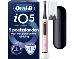 Oral-B Elektrische Tandenborstel iO 5N - Roze - inclusief Reisetui en Opzetborstelhouder