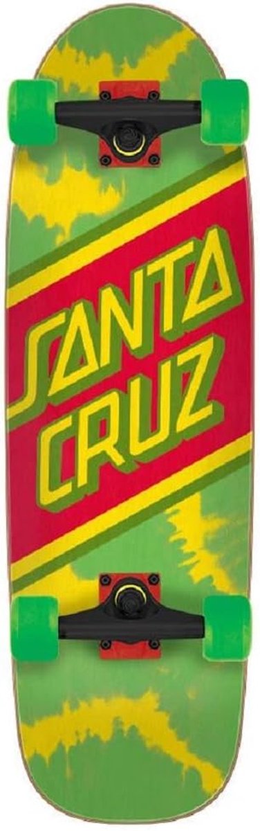 Street Cruiser Skateboard Compleet Rasta Tie Dye Ontwerp