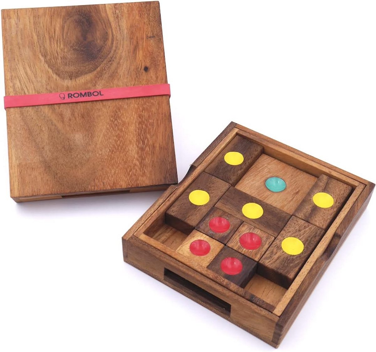 Houten Schuifpuzzel Groot Formaat - Denk- en Reisspel voor Jong en Oud