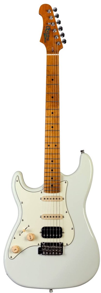 JET JS-400 OW LH Linkshandige Elektrische Gitaar HSS Tremolo Maple Toets Wit
