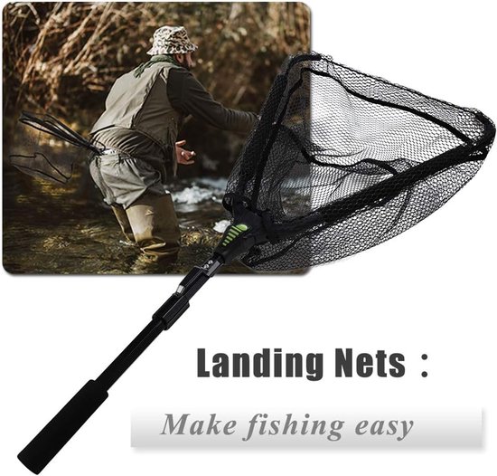 Schepnet met Telescopische Stang en Rubber Gecoat Nylon Net — afbeelding 5