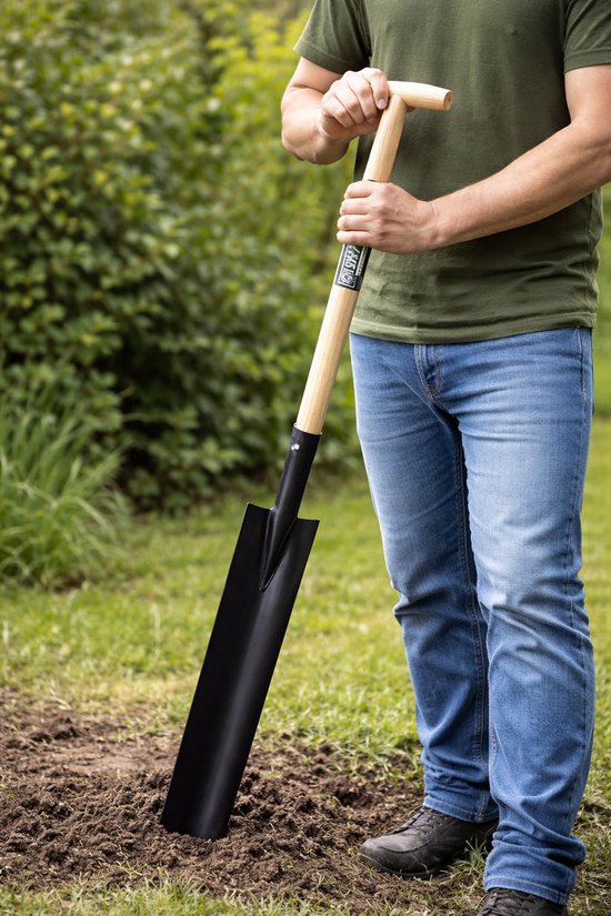 Synx Tools Draineerboor Gehard - Palenboor - draineerspade - inclusief Essenhout T-Steel 76cm van Merkloos	 — afbeelding 3