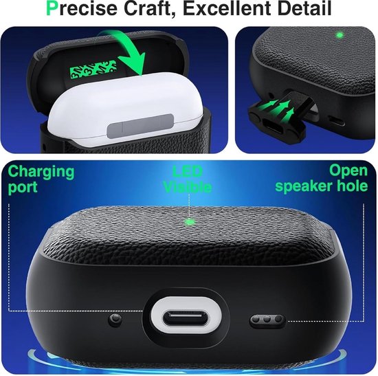 Hoesje compatibel met AirPods Pro 3 2025, TPU-hoesje, ultradun Case Cover, schokbestendig, krasbestendig - wit van hoesje — afbeelding 3