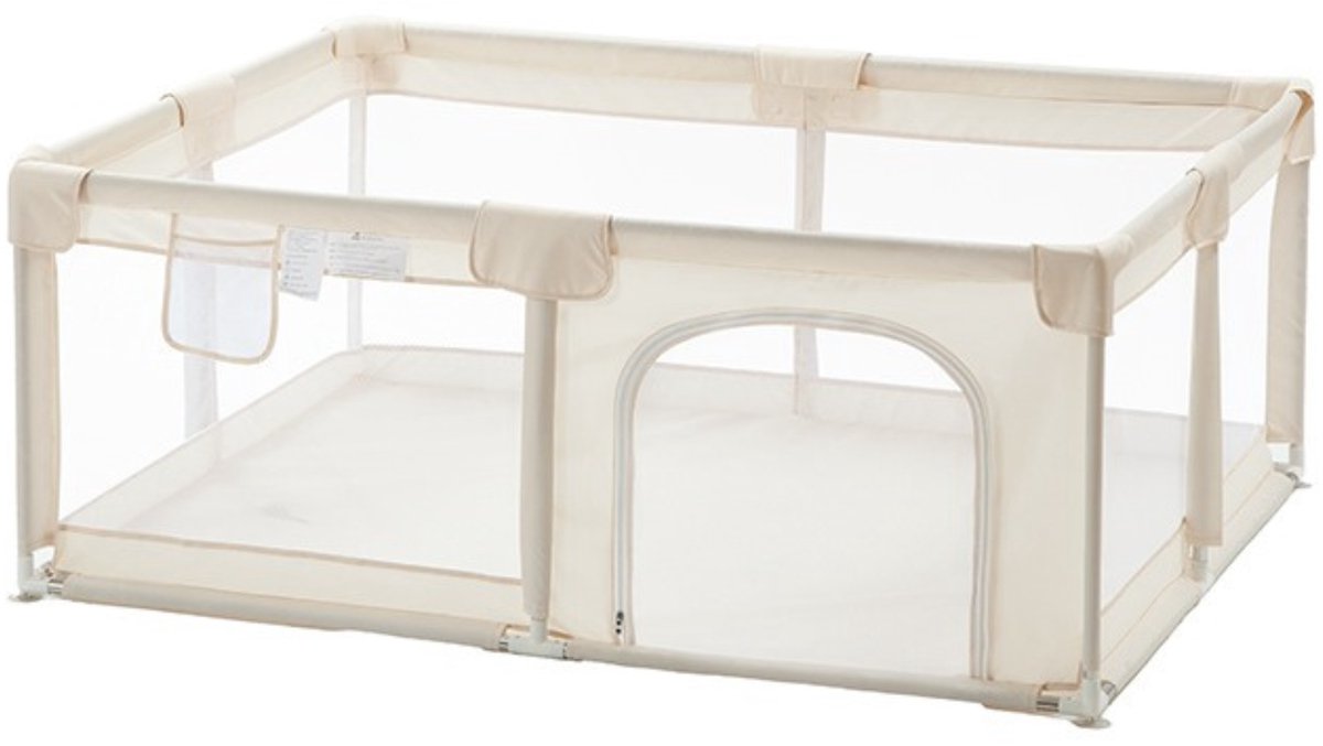 MiKiD Grondbox 3.0 - Baby Box - Speelbox - Kinderbox - Baby Playpen - 160x120x66CM - Beige
