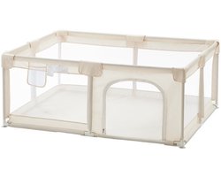 MiKiD Grondbox 3.0 - Baby Box - Speelbox - Kinderbox - Baby Playpen - 160x120x66CM - Beige