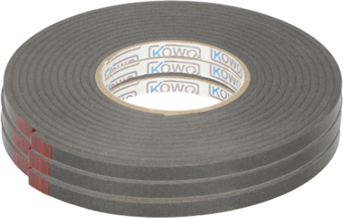 Wovar Glasband PE 9x3 mm zwart | 3 x 5 m | Beglazing
