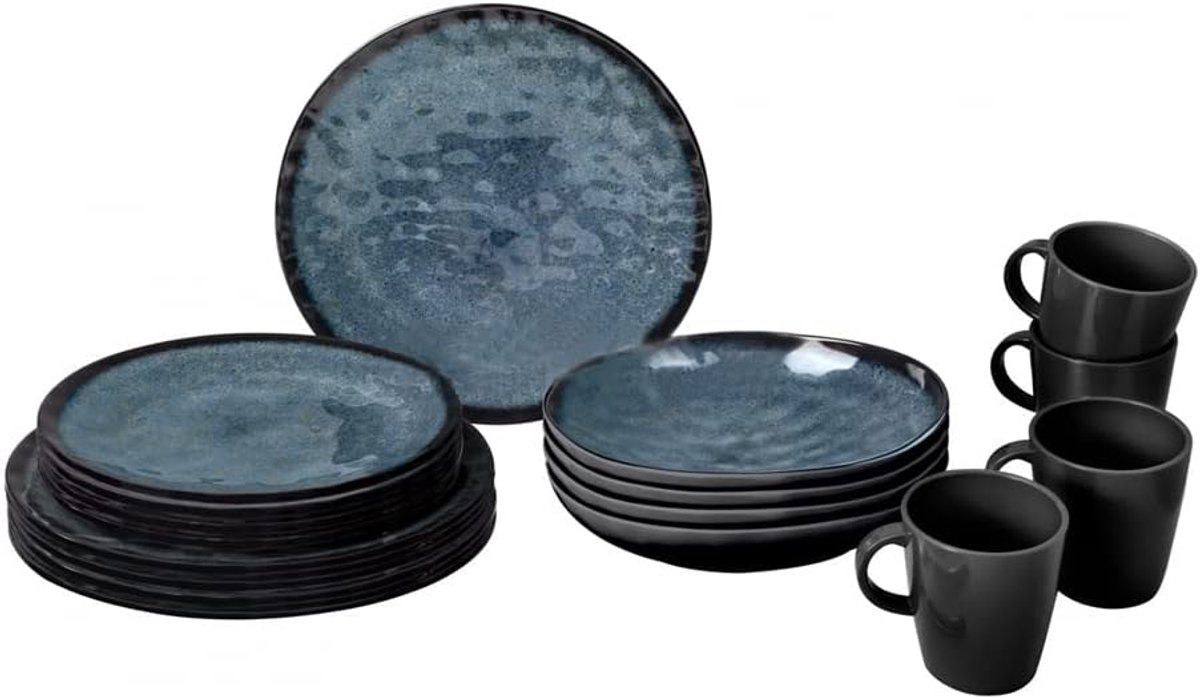 16-delige Stevige Melamine Lunchbox Set voor 4 Personen - Antislip en Krasbestendig