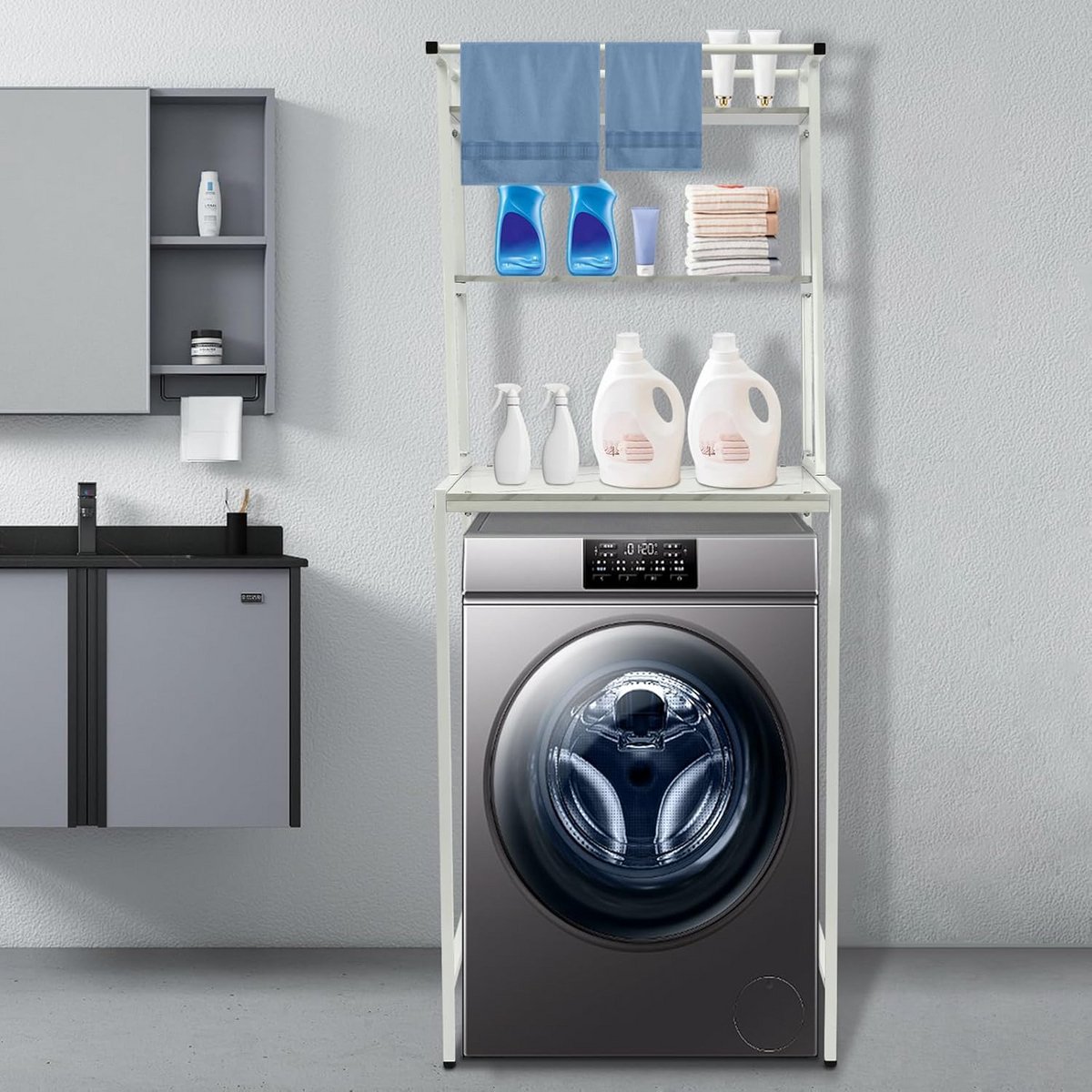 3-Laags Overkast voor Wasmachine en Droger - Badkamer Opbergrek