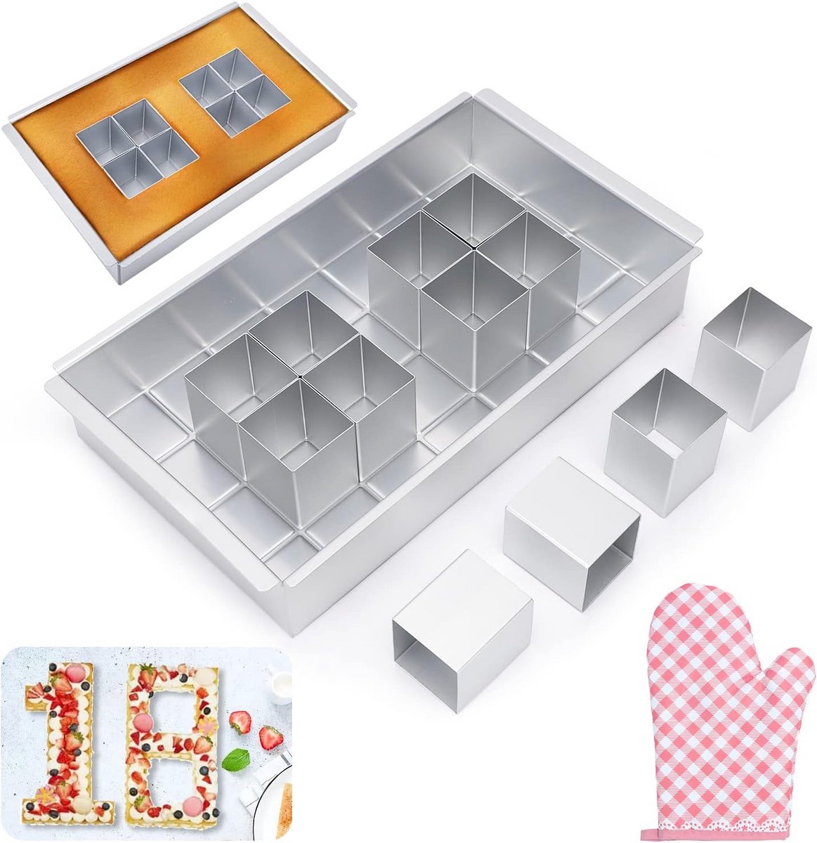 Verstelbare Aluminium Bakvorm voor Cijfers en Letters - Flexibel Bakgereedschap