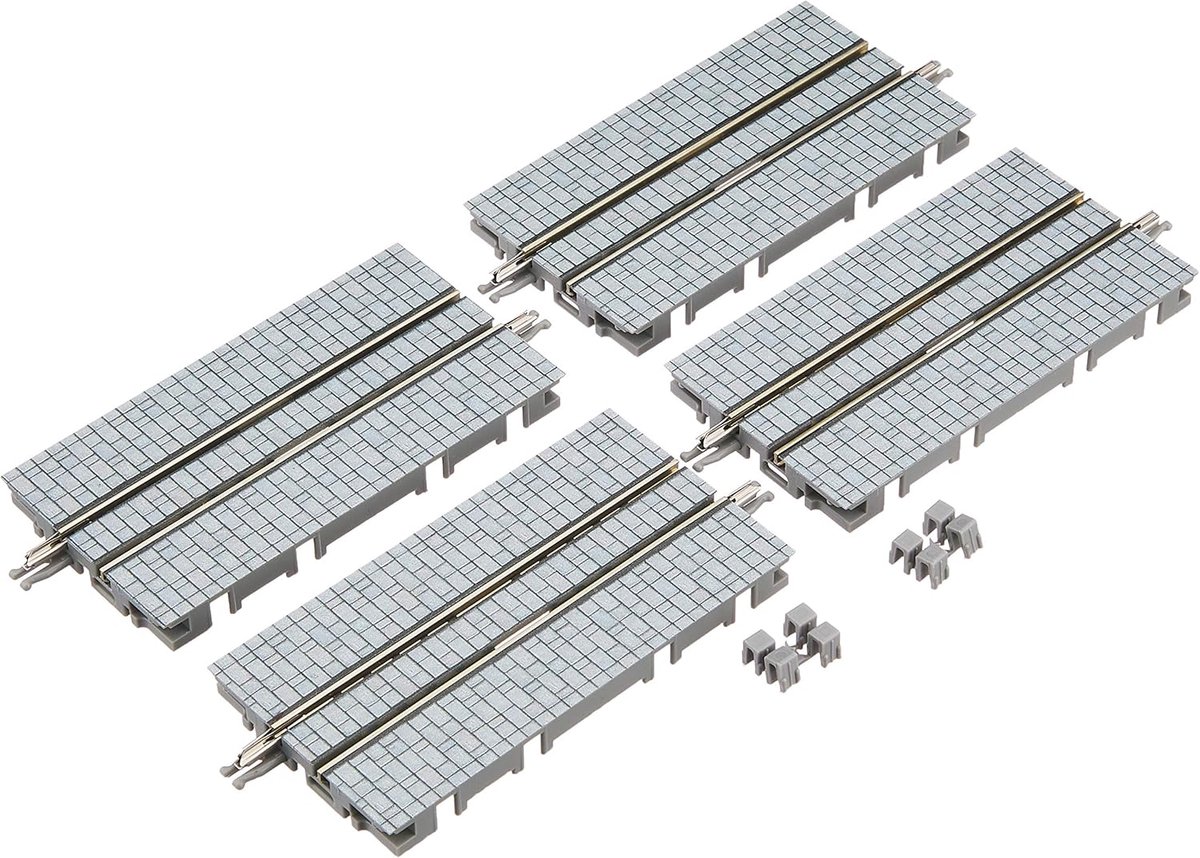 Rechte tramrails met straatsteenuitstraling, 70 mm lengte, 4 stuks
