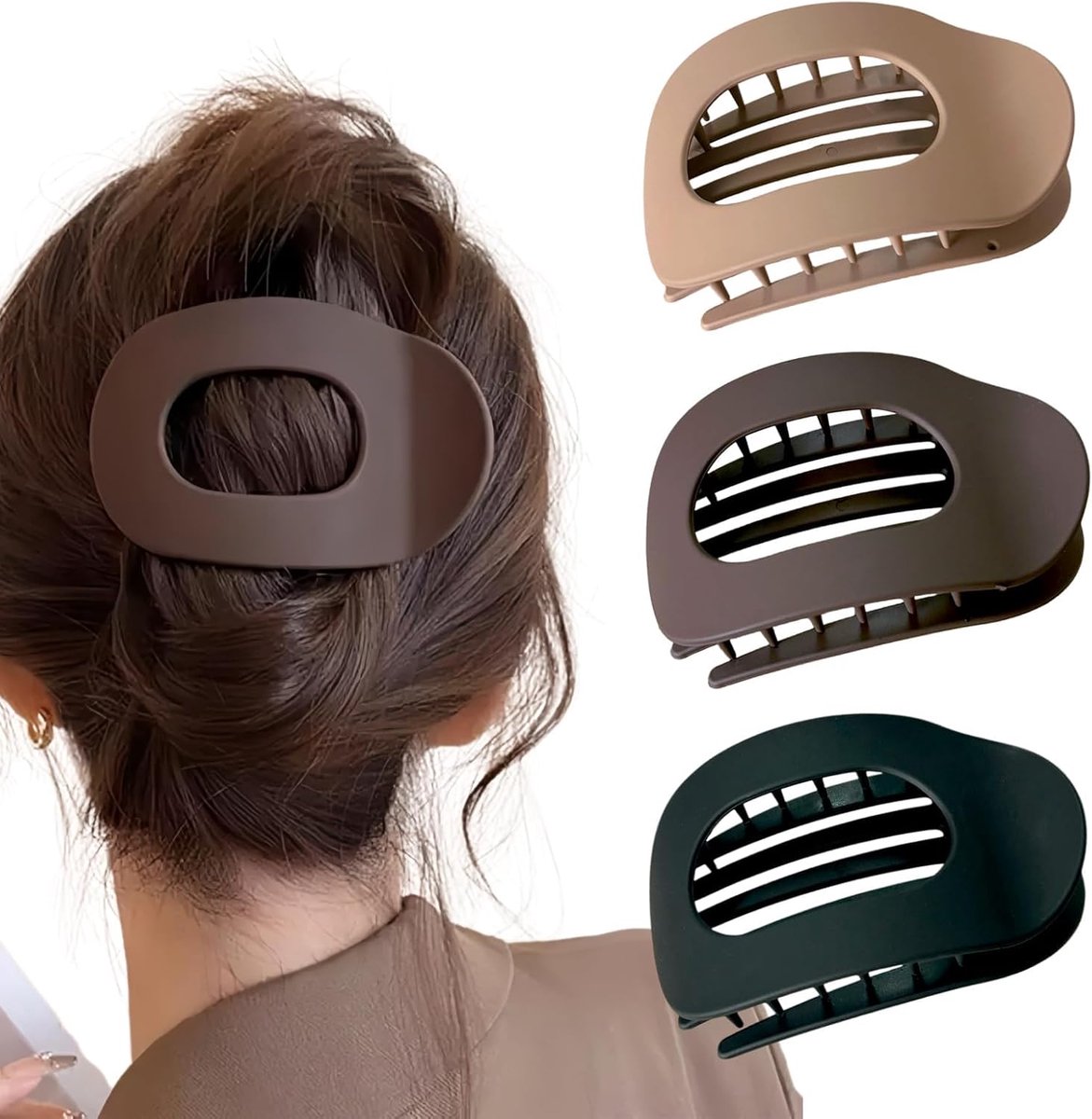 Grote Platte Haarspeldjes voor Dik Haar, Antislip Klemmen voor Dames