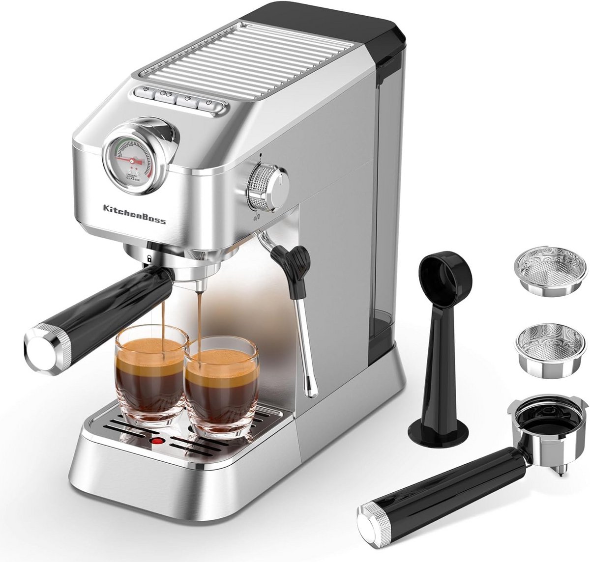 Espressomachine met Melkopschuimer - 15 Bar Pomp & Warme Dranken