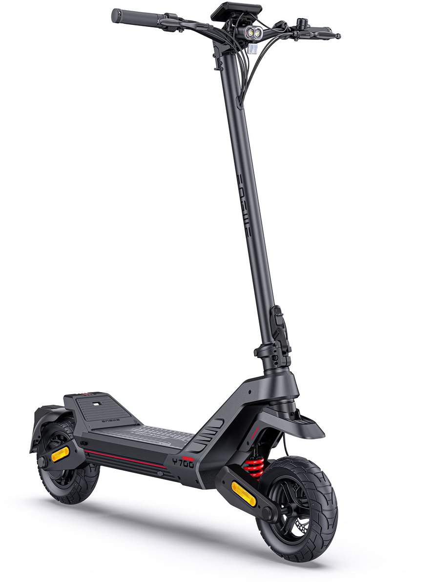 ENGWE Y700 ABE Elektrische Step – 350W Motor – 48V 18.2Ah Accu – 20 km/u – 10 Inch Banden – Voor- en Achtervering – Dubbel Remsysteem – Voor- en Achterlicht – LED-Verlichting – Zwart