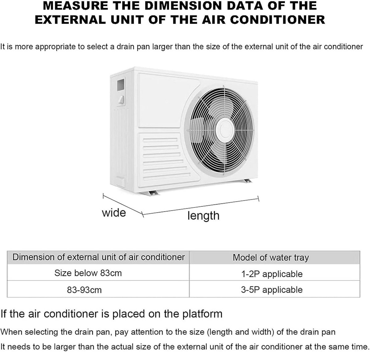 Universele Condenswater Opvangbak met Slang voor Externe Airco Unit - Lekbak thumbnail 6