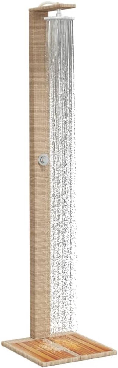 Luxe Buitendouche met Polylook en Houten Voet voor Tuin en Zwembad thumbnail 2