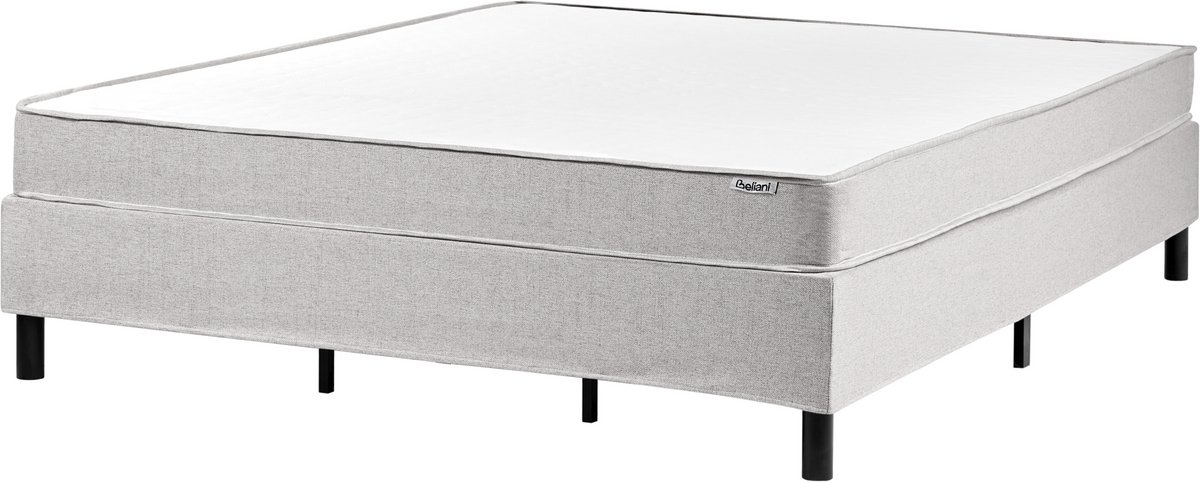 COUNTESS - Boxspringbed - Lichtgrijs - 180 x 200 cm - Polyester