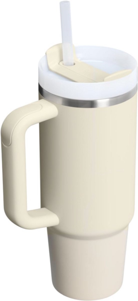 Stanley Quencher H2.0 Flowstate Tumbler 0.89L (Exclusive Toasted Almond) – 9-11 Uur Koud – 40-48 Uur Met Ijs – Lekvrije Drinkbeker/Thermosfles met Rietje & Handvat – Vaatwasmachinebestendig – RVS Geïsoleerd – foto 2