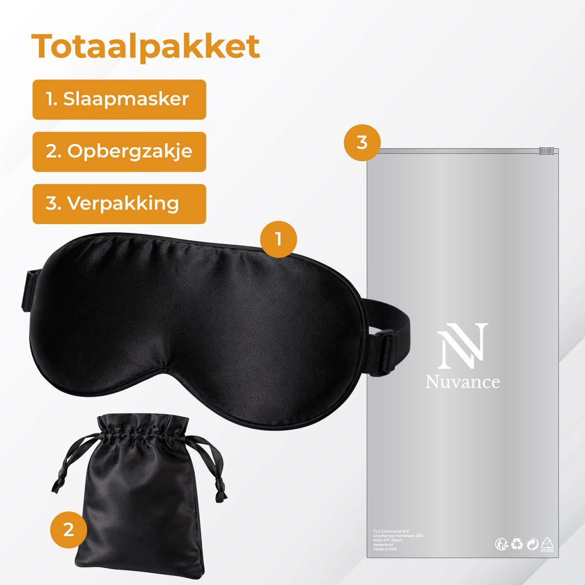 Nuvance Slaapmasker - Zijden - Oogmasker - Verstelbaar - Ademend Ontwerp - voor Mannen & Vrouwen - Slaapmaskers — afbeelding 8