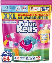 Color Reus 3+1 Power Caps - Wascapsules Wasmiddel - Gekleurde Was - 64 Wasbeurten - Grootverpakking