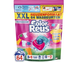 Color Reus 3+1 Power Caps - Wascapsules Wasmiddel - Gekleurde Was - 64 Wasbeurten - Grootverpakking