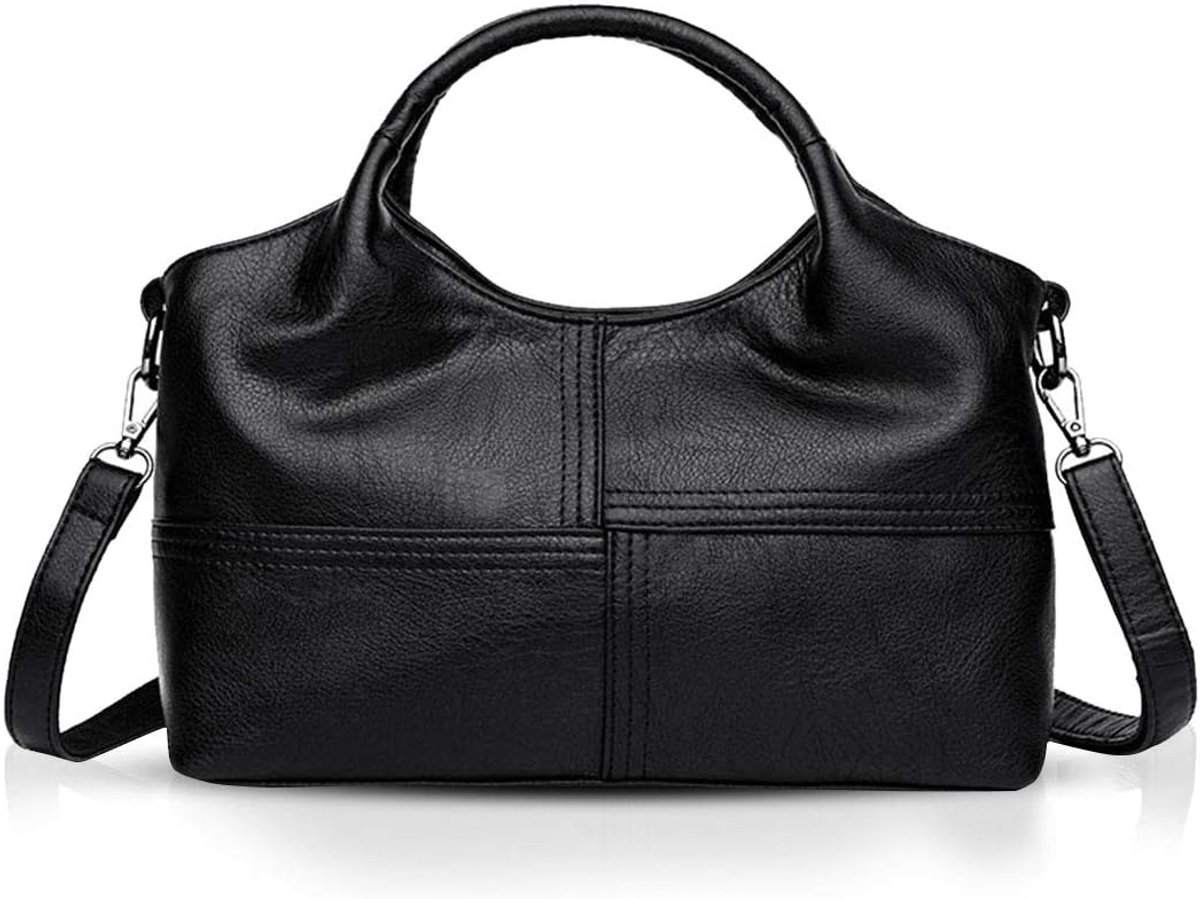 Modieuze Dames Schoudertas met Handvat en Verstelbare Crossbody Riem