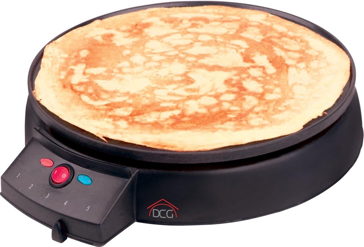 900W Crêpe- en Pannenkoekenmaker Zwart met Antiaanbaklaag