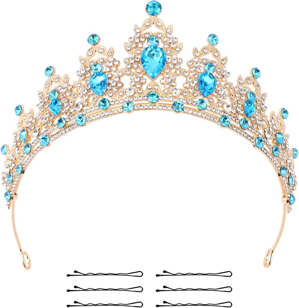 Roze Kristallen Kroon Tiara voor Meisjes Feestdag en Verjaardag