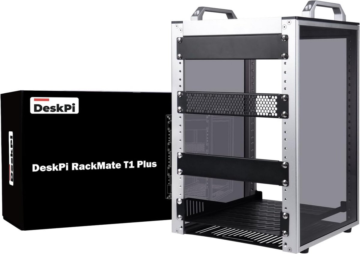 Mini Serverkast 8U 10 Inch Rack met Plank voor NAS en Netwerkapparatuur