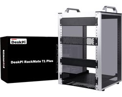 Mini Serverkast 8U 10 Inch Rack met Plank voor NAS en Netwerkapparatuur