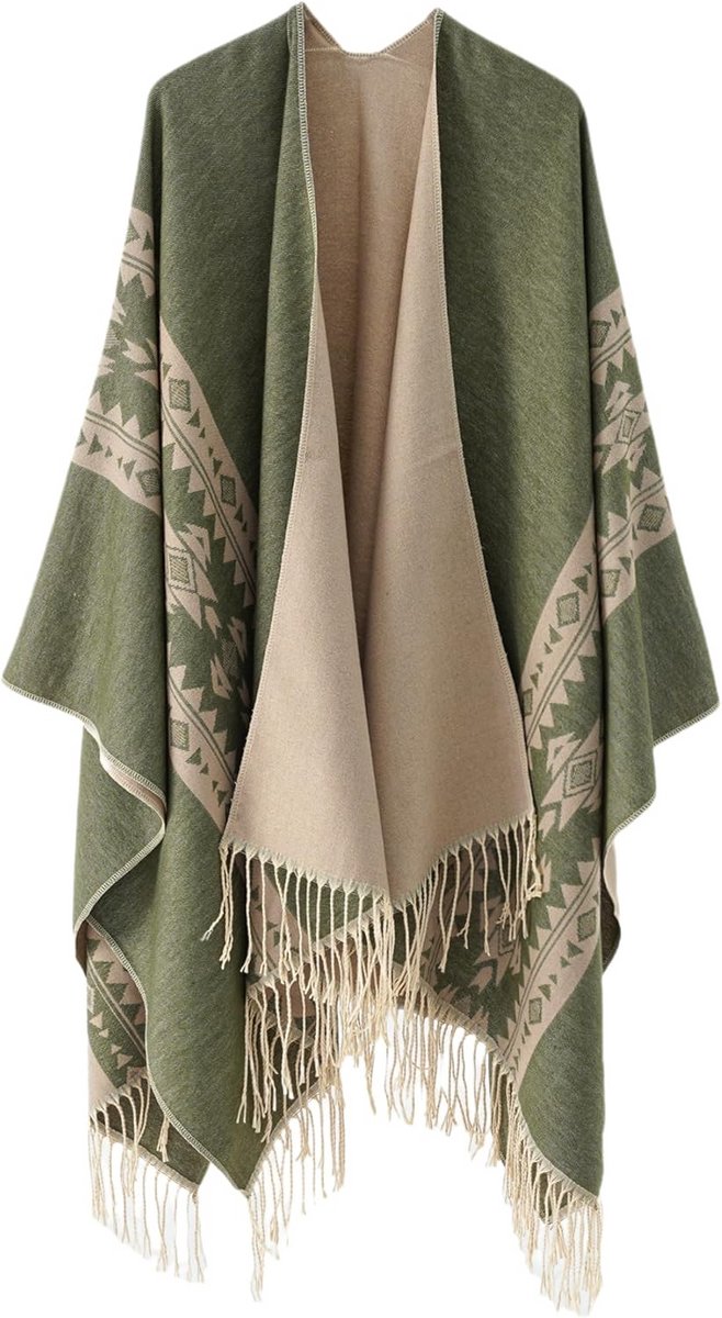 Dames Sjaalponcho Cape Vest Zachte Oversized Trui
