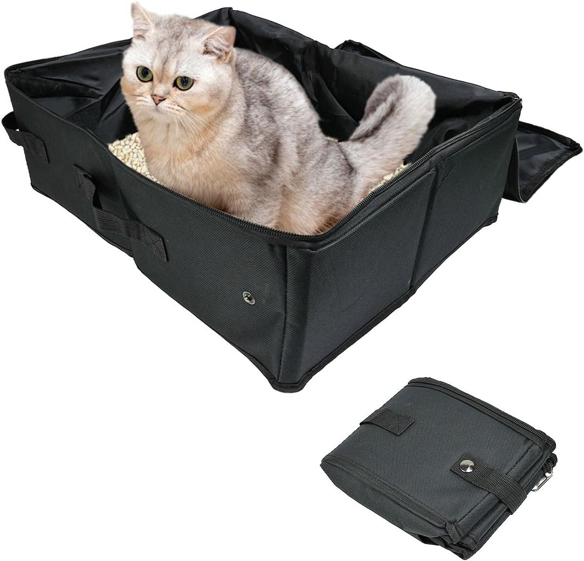 Draagbare en Opvouwbare Kattenbak voor Reizen en Thuisgebruik