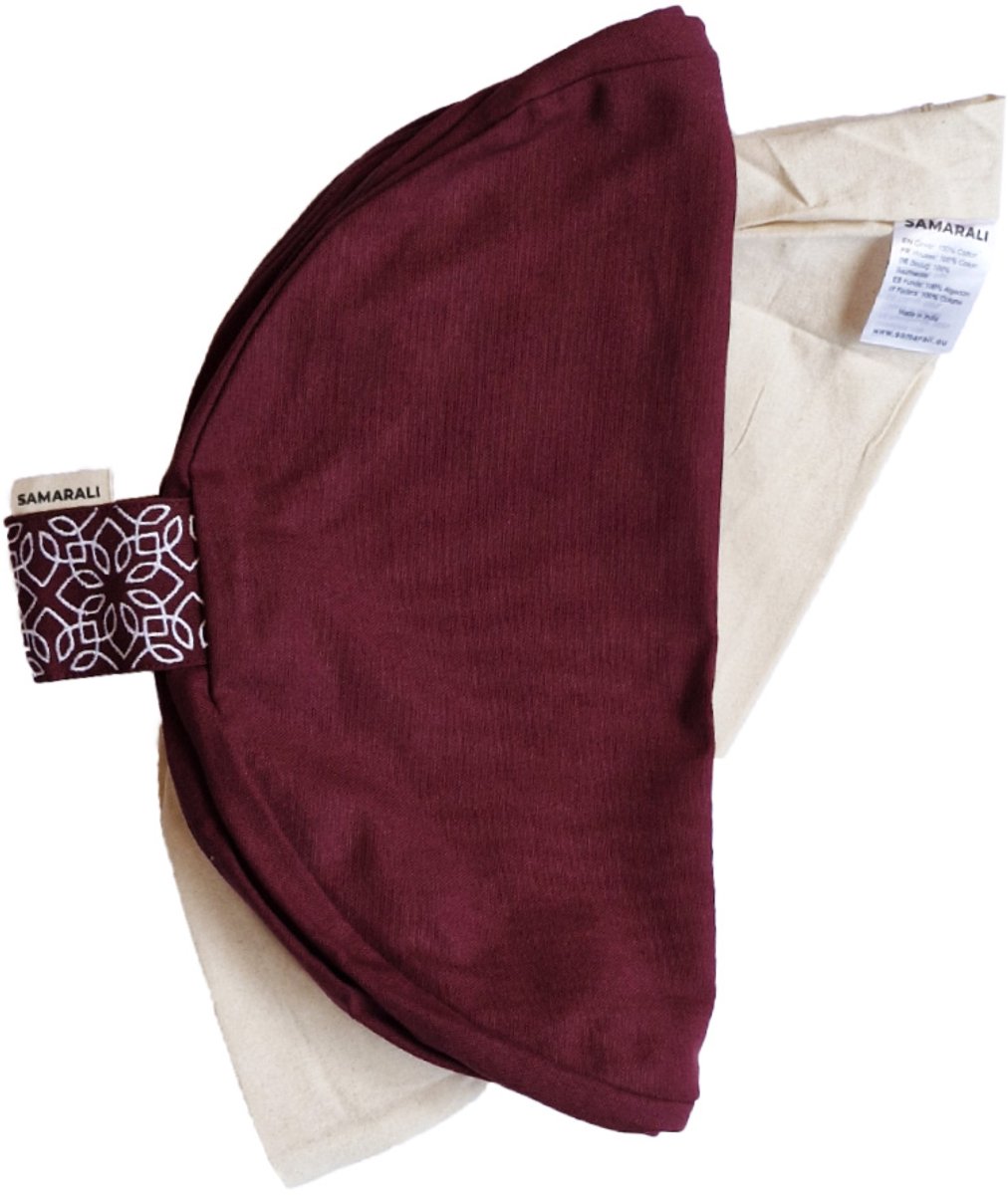 Samarali Biologisch Katoenen Meditatiekussenhoezen Rond XL - Kastanjebruin - 38 x 38 x 12 cm - Geschikt voor Zafu Meditatiekussen - Yoga Kussen - Duurzaam - Zen Accessoire