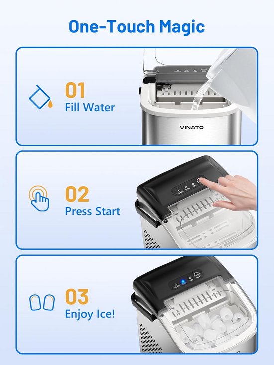 Compacte IJsmachine voor Keuken en Camping - Snelle IJsvorming — afbeelding 3