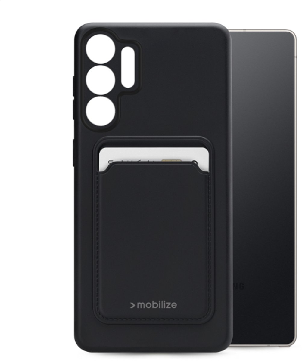 Mobilize Rubber Gelly Card Case - Geschikt voor Samsung Galaxy S26 Ultra 5G - Matt Black