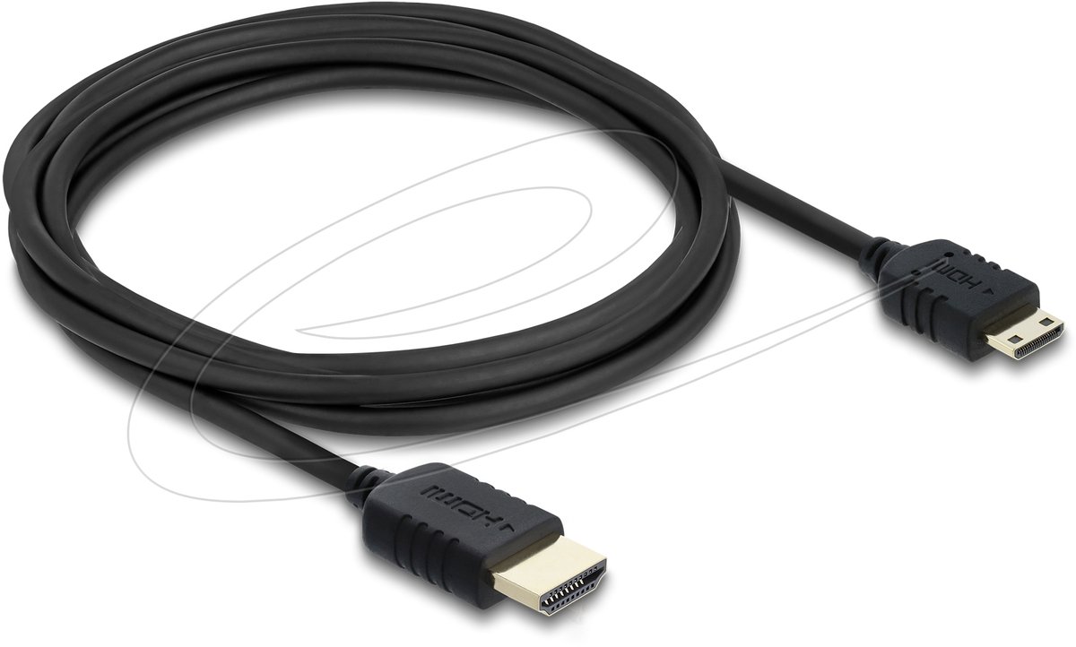 Delock Coaxial High Speed HDMI cable HDMI male to Mini HDMI male 8K 60 Hz 3 m