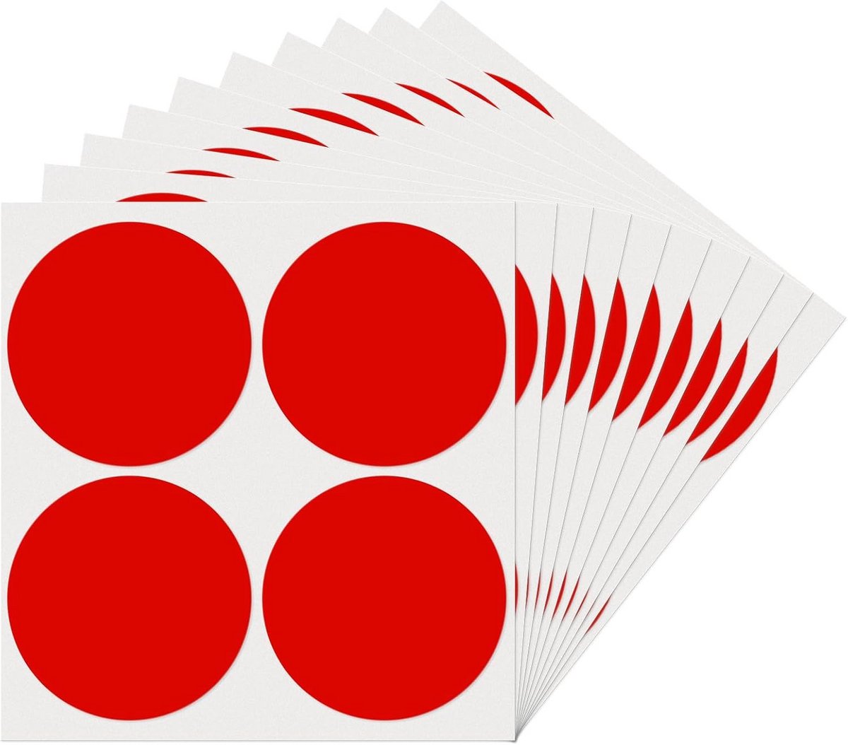 Ronde Zelfklevende Kleurcode Stickers 100mm - Sterke Plakkerige Etiketten 40 Stuks