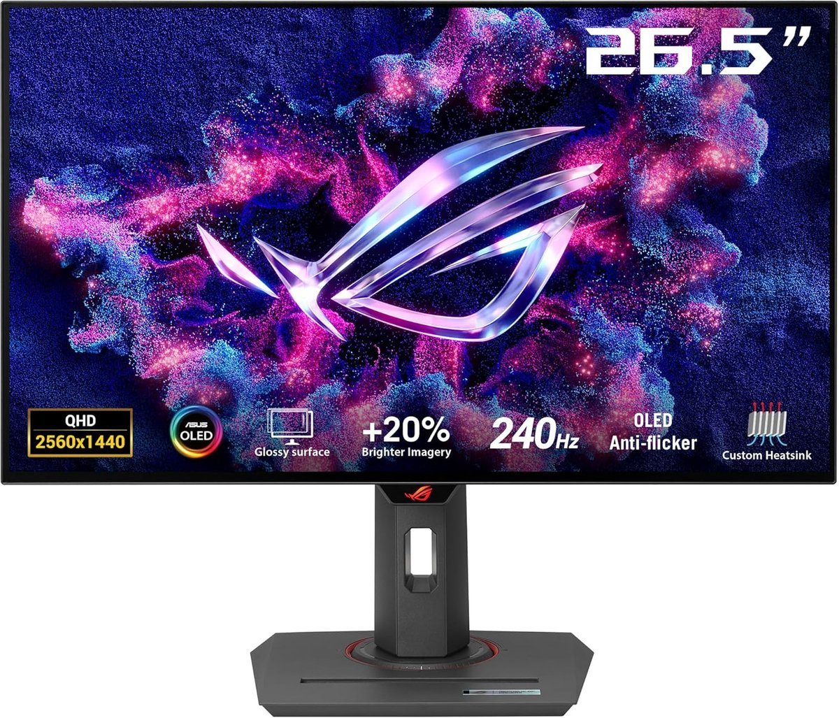 ASUS ROG Strix OLED XG27AQDMG - OLED-monitor - Gaming - 27" - 2560 x 1440 QHD (1440p) @ 240 Hz - WOLED - 275 cdm² - 1500:1 - HDR10 - 0.03 ms -