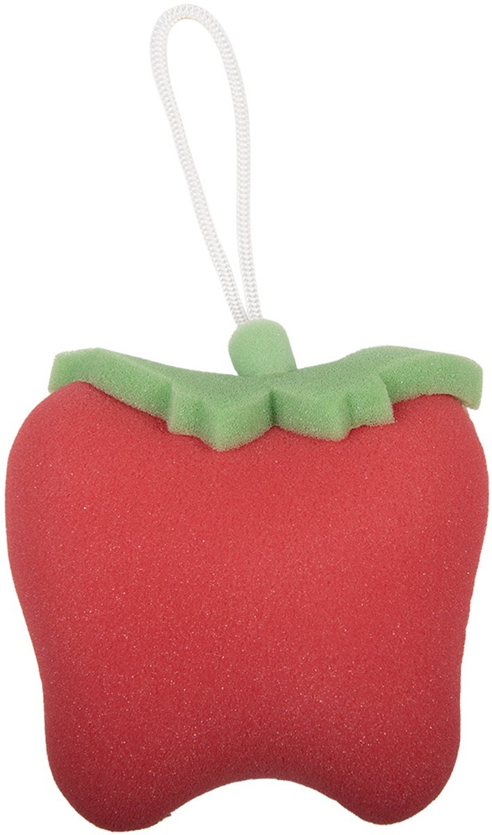 Clayre & Eef Badspons Aardbeien 13x5x12 cm Rood Synthetisch